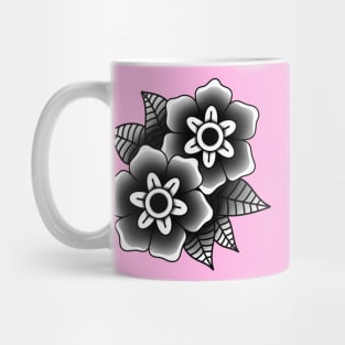 Blackwork flowers Mug